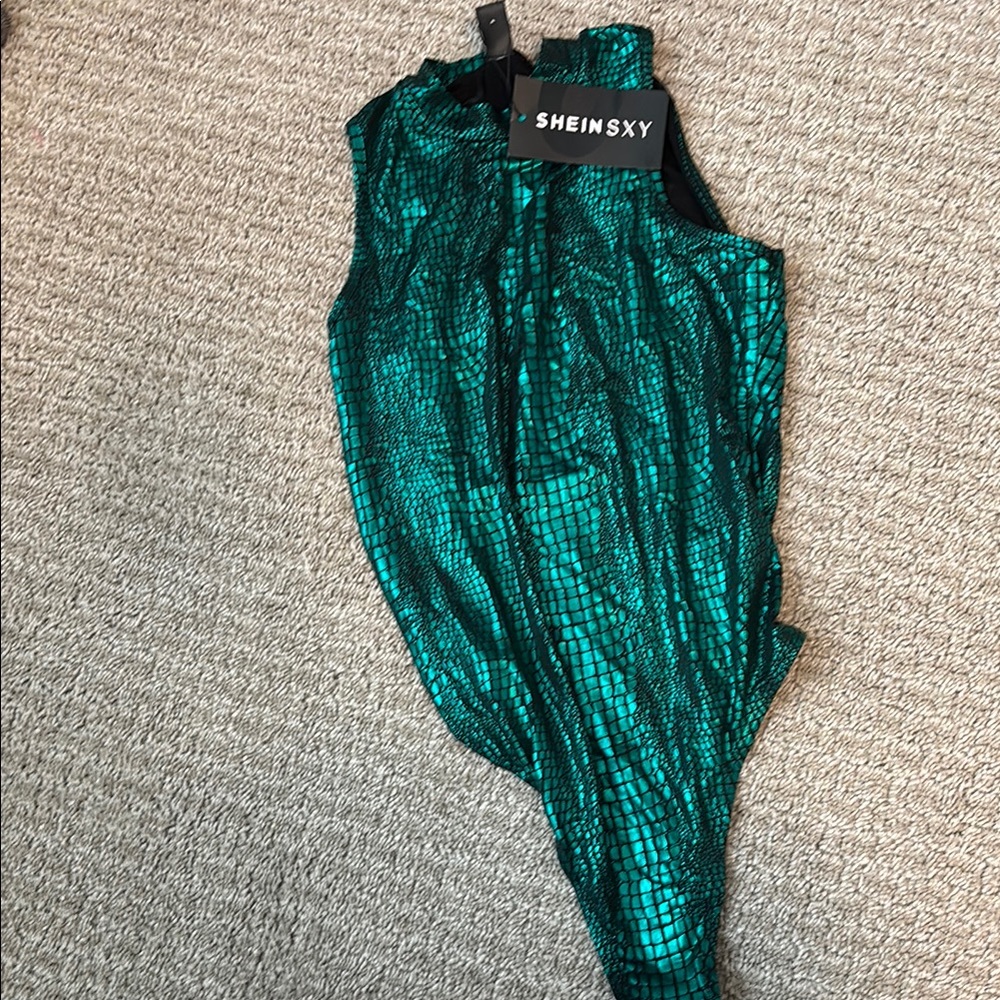 Shein green bodysuit